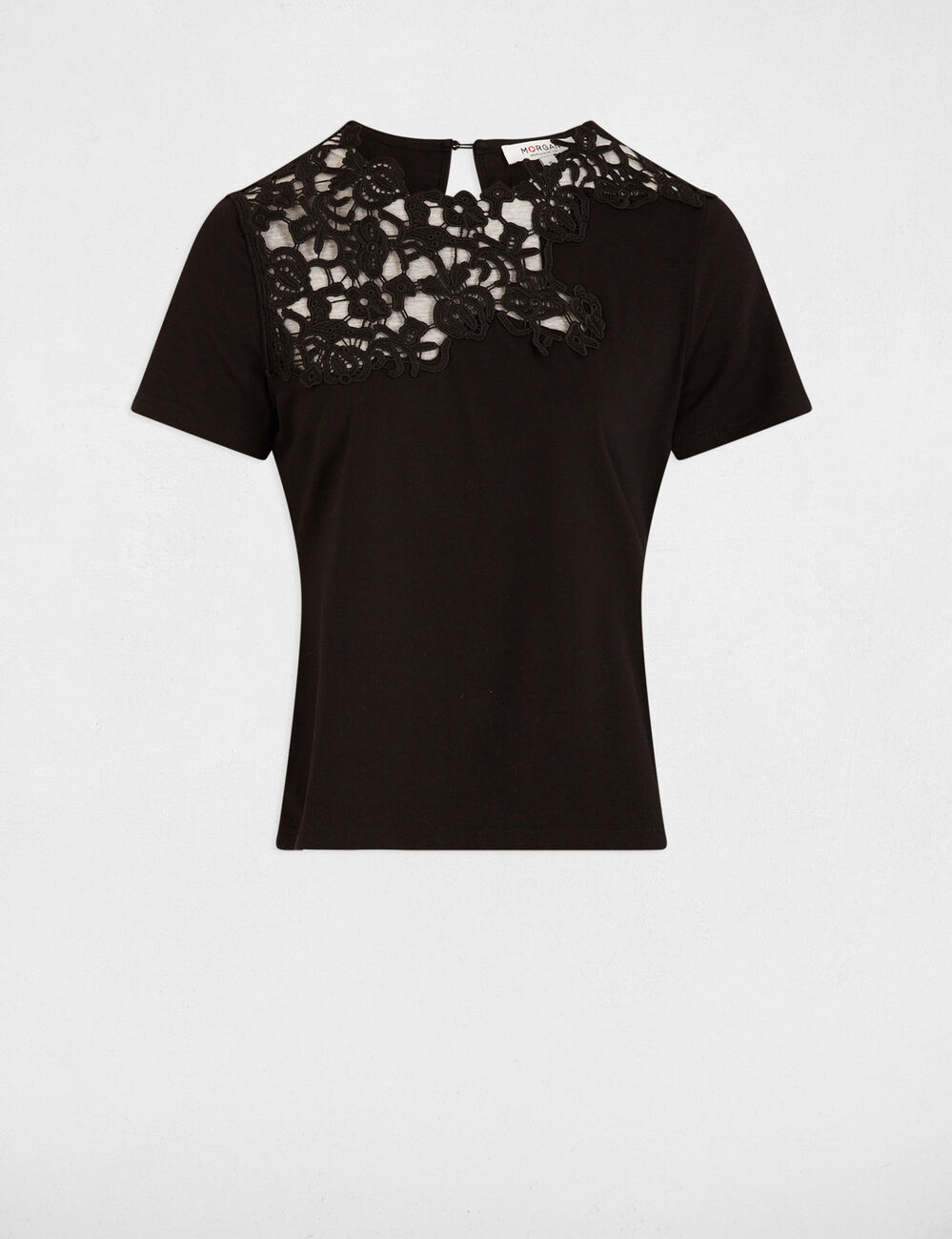 T-shirt met korte mouwen zwart vrouw