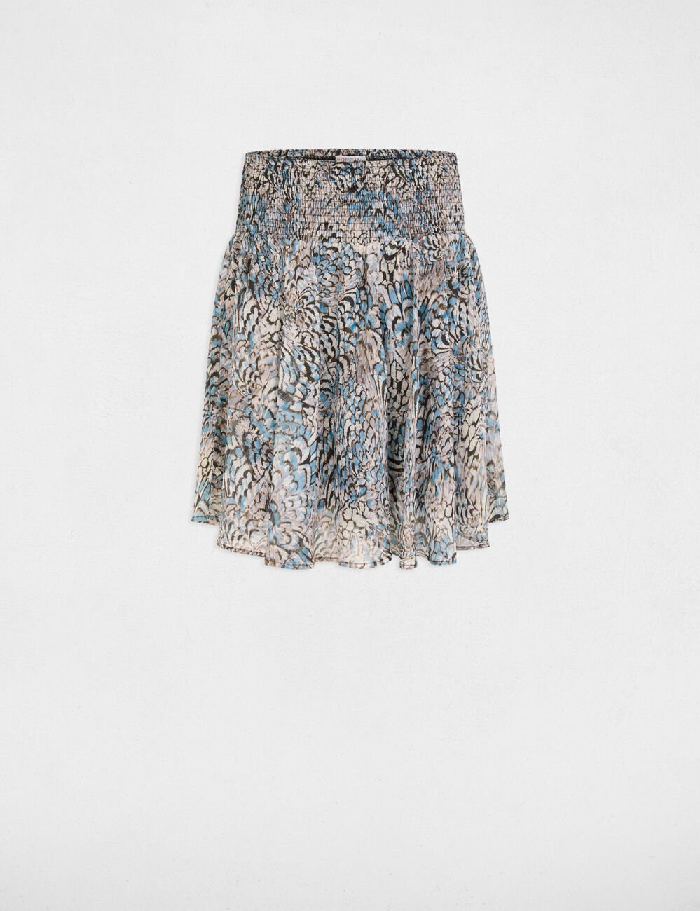 Korte zwierige rok meerkleurig vrouw