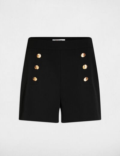 Short taille haute noir femme