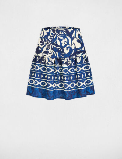 Korte rok met print meerkleurig vrouw