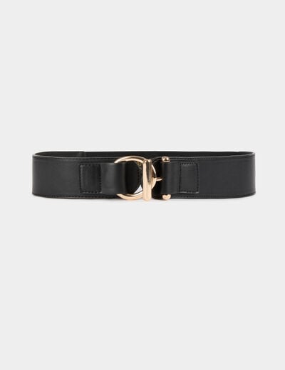 Ceinture élastiquée noir femme