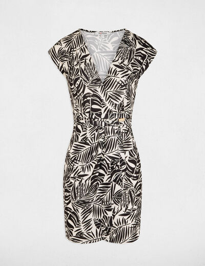 Robe d&eacute;collet&eacute; fluide multicolore femme