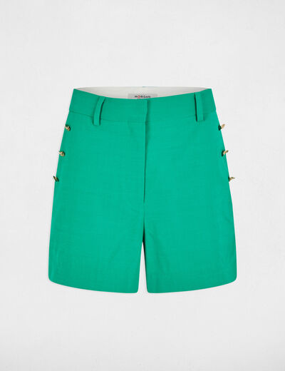 Short fluide à pont vert émeraude femme