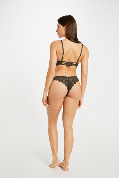 Soutien-gorge armatures corbeille vert kaki femme