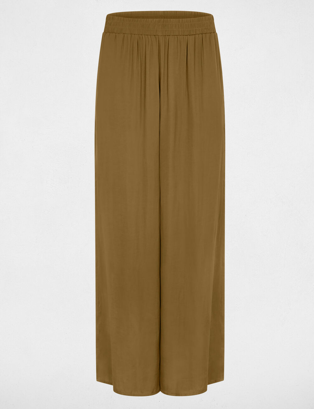 Luchtige wijde broek brons vrouw