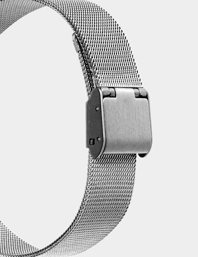 Montre classique couleur argent femme