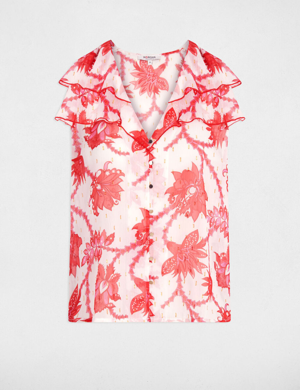 Chemise sans manches multicolore femme