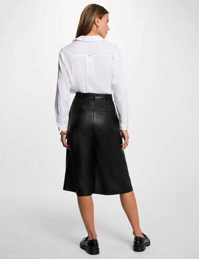 Hoge taille brede short zwart vrouw
