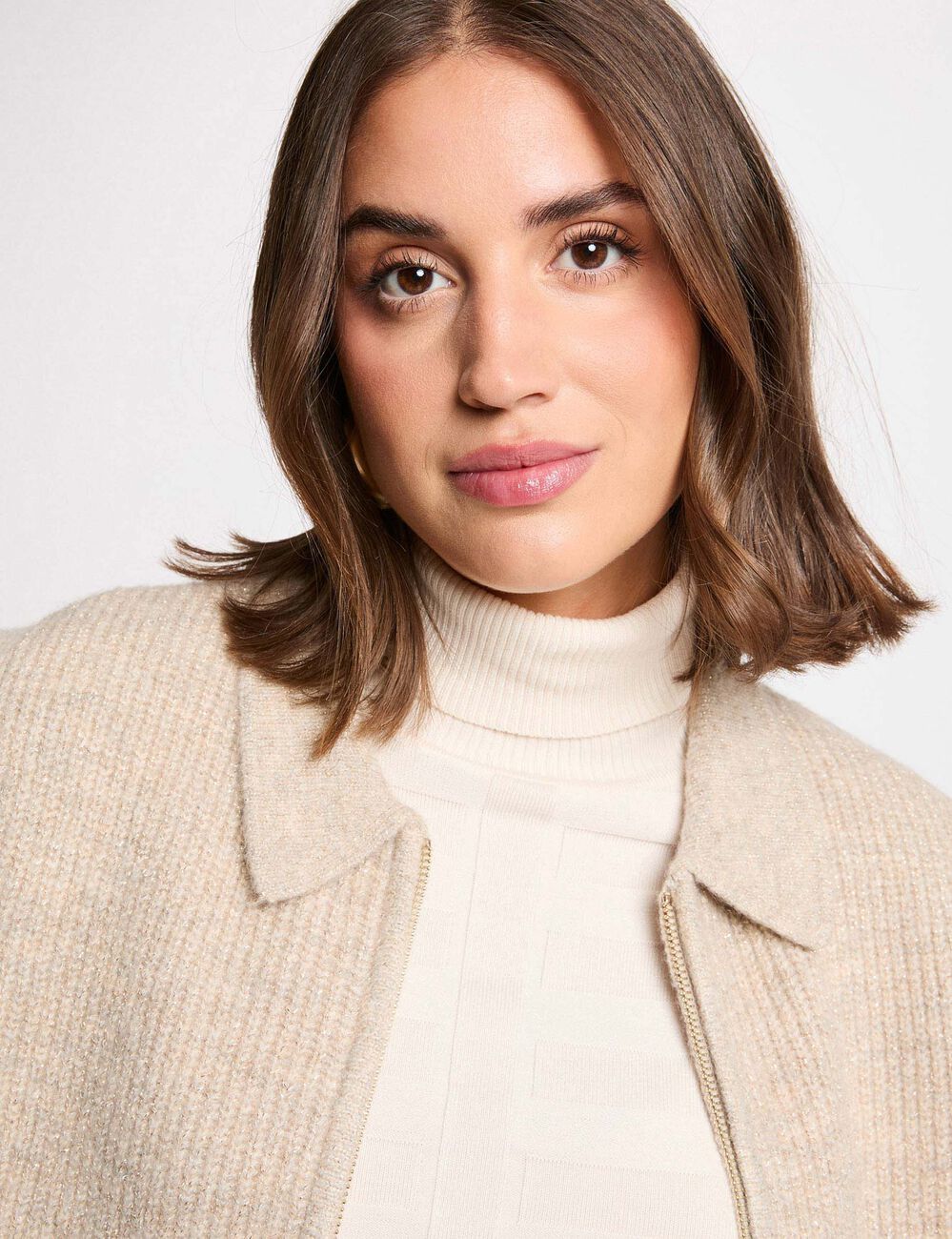 Gilet sans manches creme femme