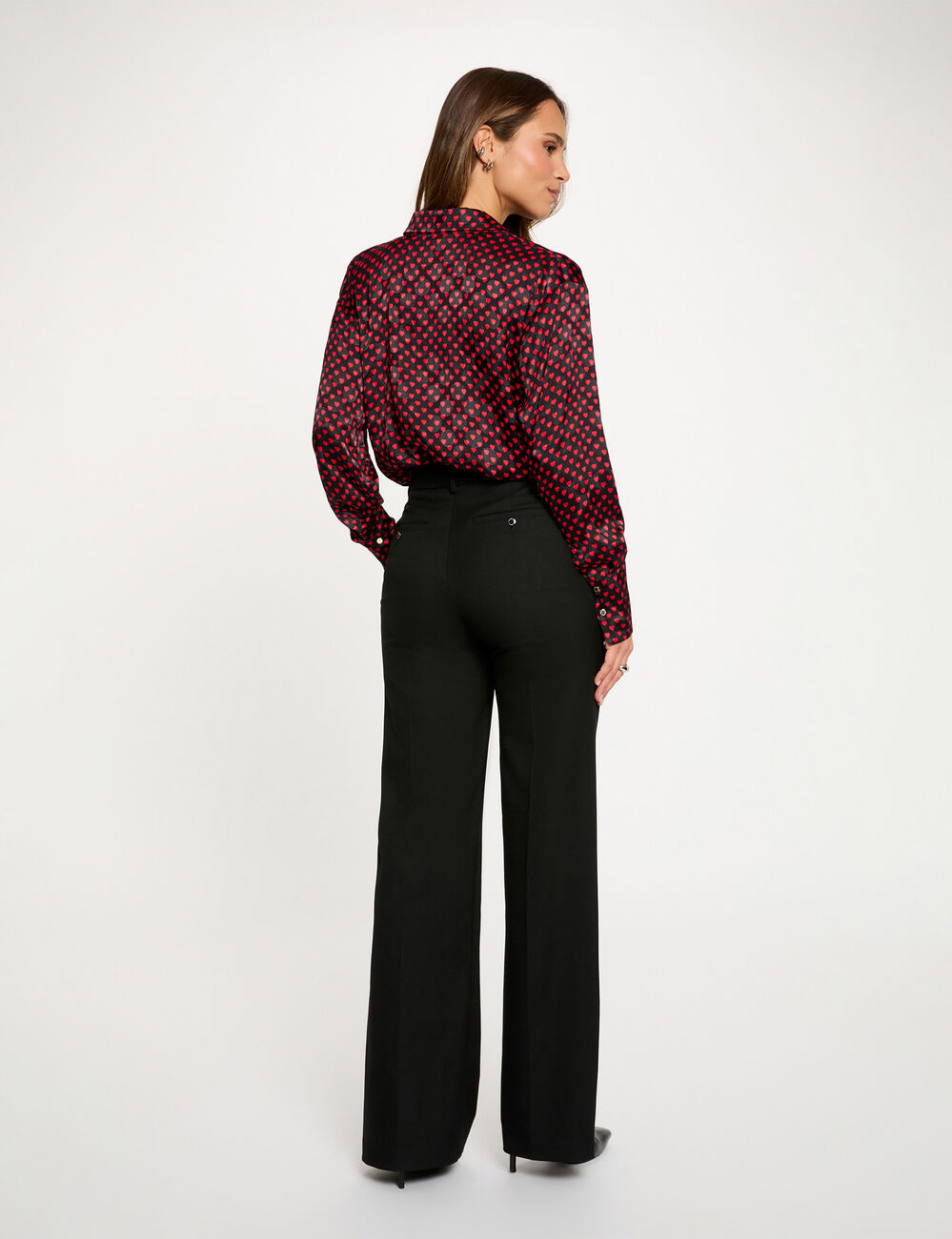 Blouse met lavalli&egrave;rekraag meerkleurig vrouw