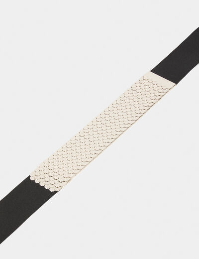 Ceinture élastiquée noir femme