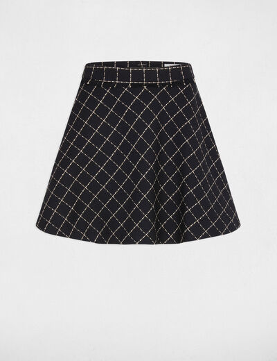 Jupe courte patineuse noir femme