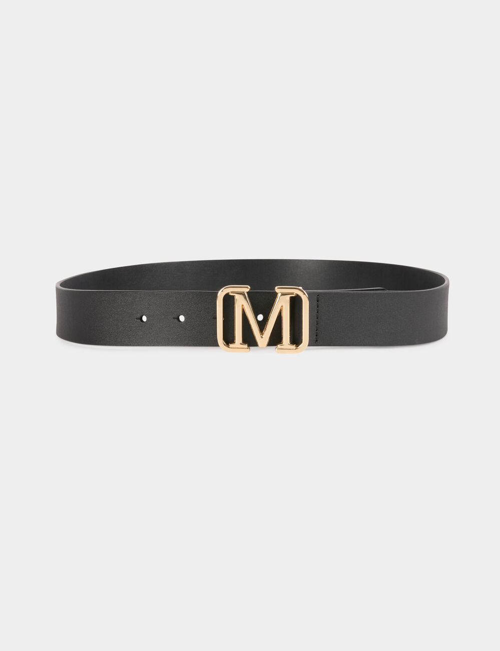Ceinture large similicuir noir femme
