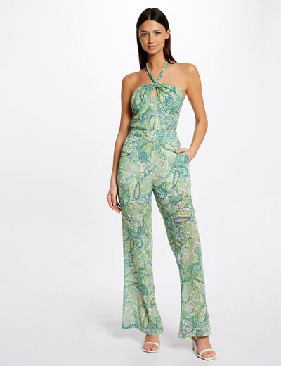 Vlotte rechte broek met paisleyprint meerkleurig vrouw