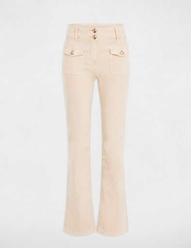 Broek van corduroy ivoor vrouw