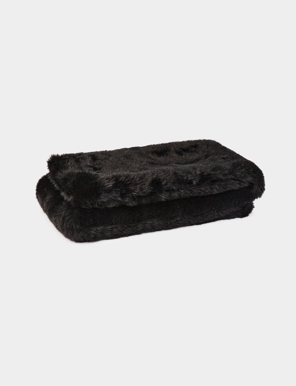 Écharpe fausse fourrure noir femme
