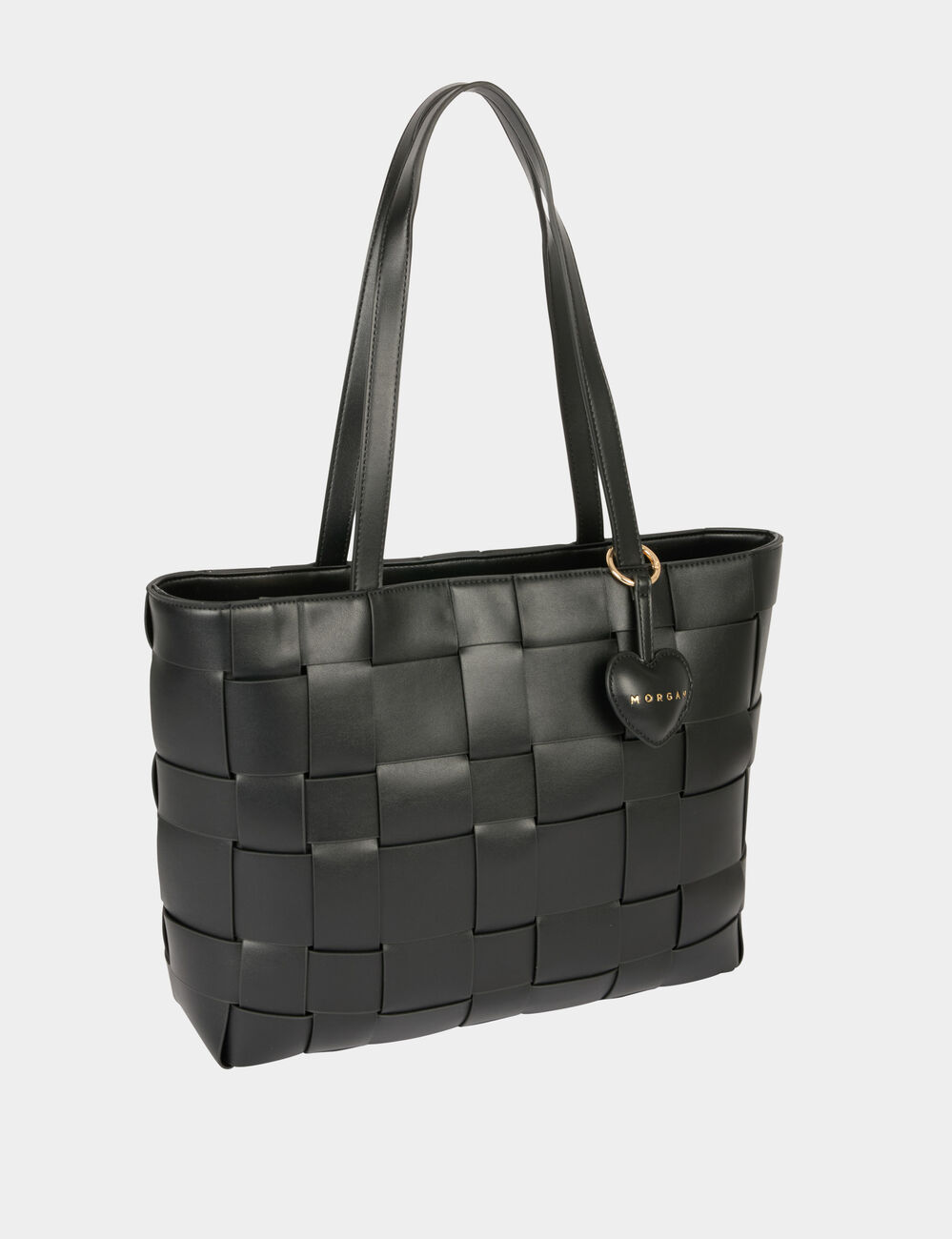 Gevlochten shopper zwart vrouw