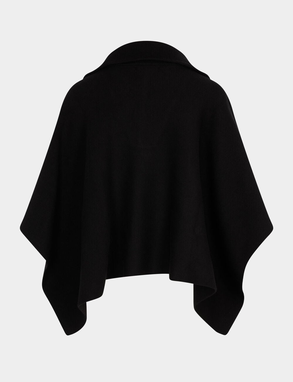 Poncho met open hals zwart vrouw