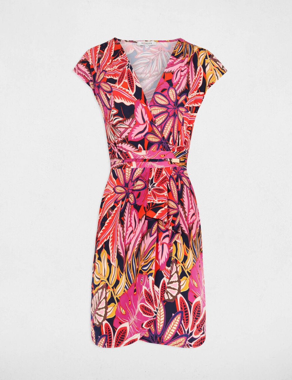 Robe courte portefeuille multico femme