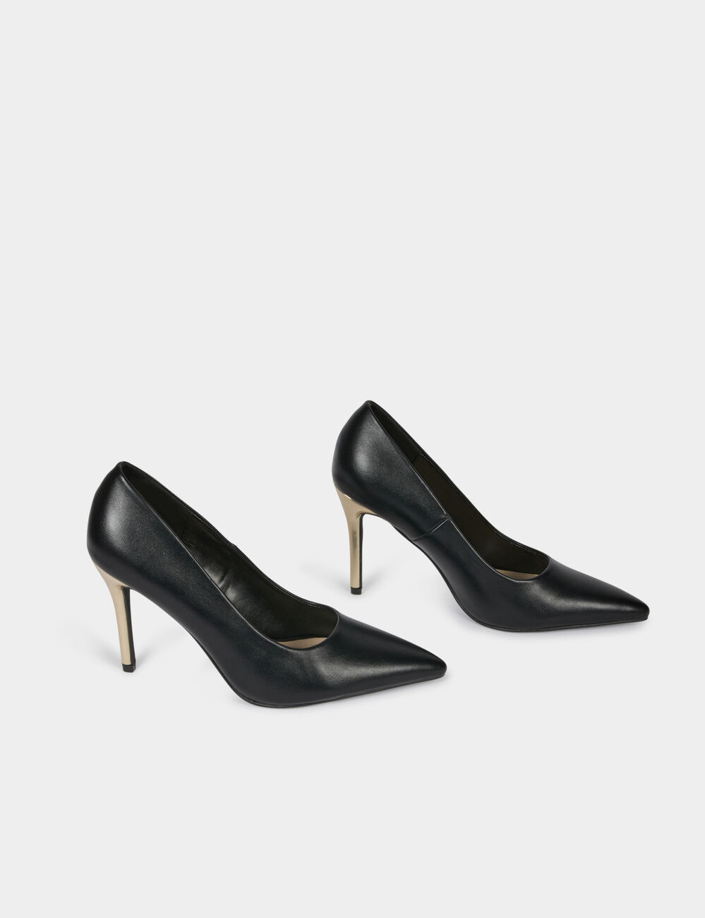 Escarpins à talon similicuir noir femme
