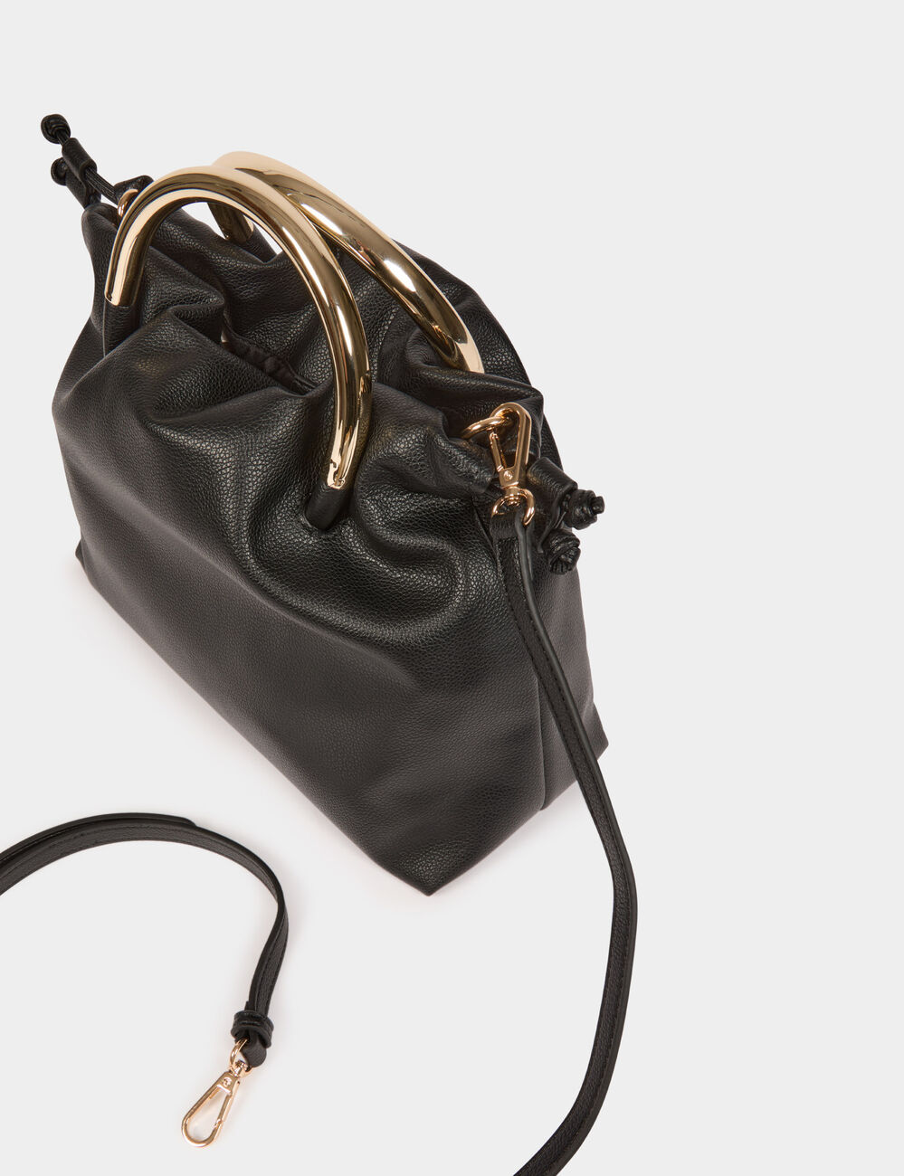 Sac anses métalliques noir femme