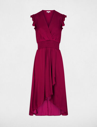 Robe droite fluide sans manches prune femme