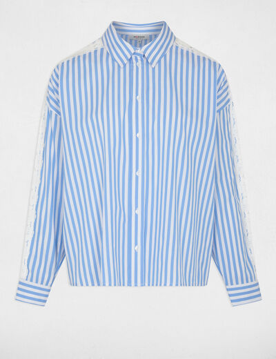 Chemise manches longues ray&eacute;e multicolore femme