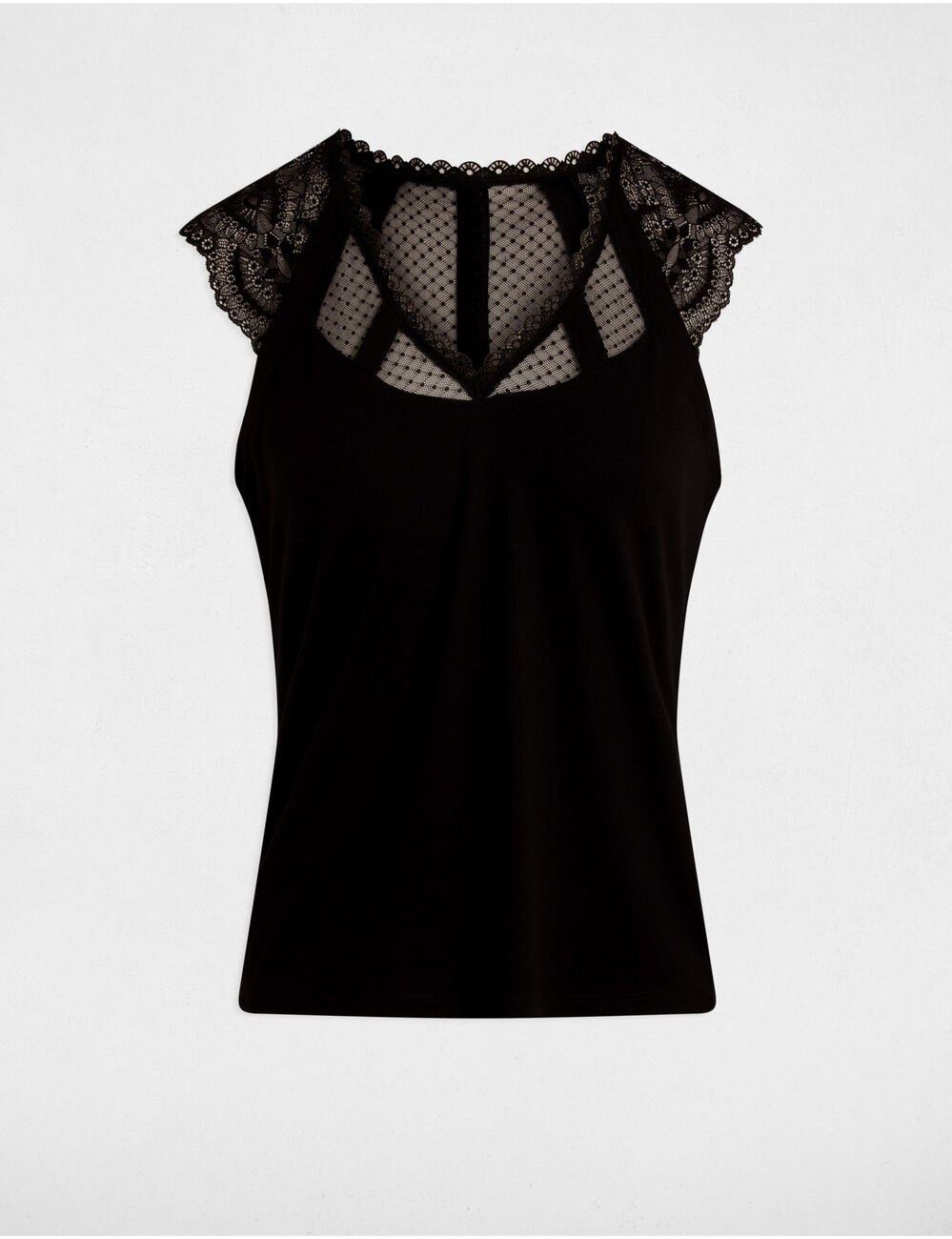 T-shirt met korte mouwen zwart vrouw