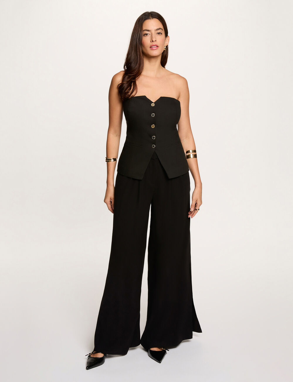 Mouwloos bustier zwart vrouw