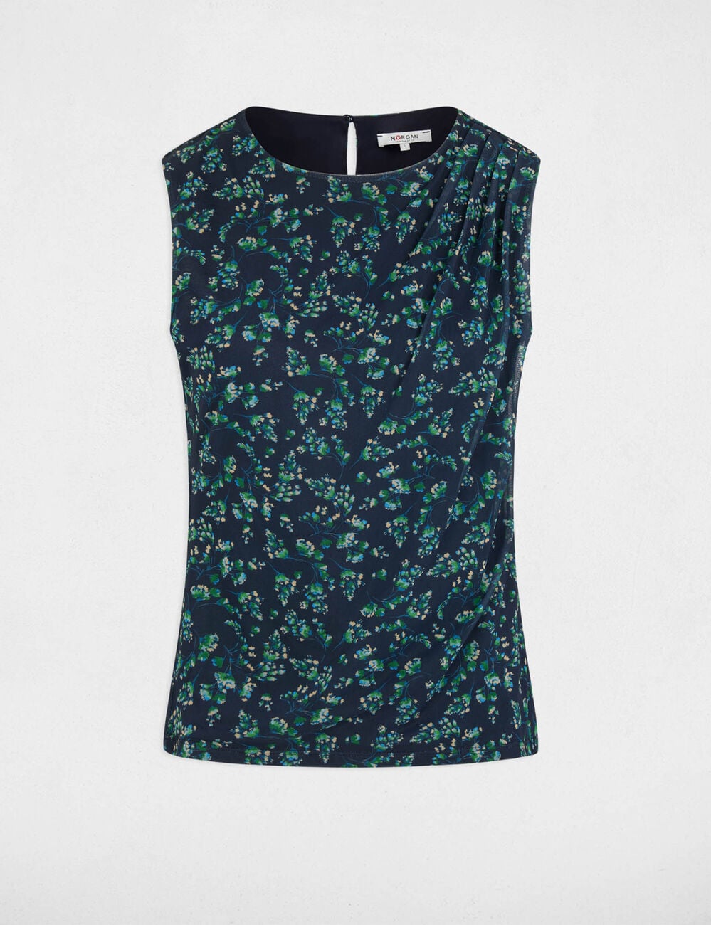 D&eacute;bardeur drap&eacute; sans manches multicolore femme