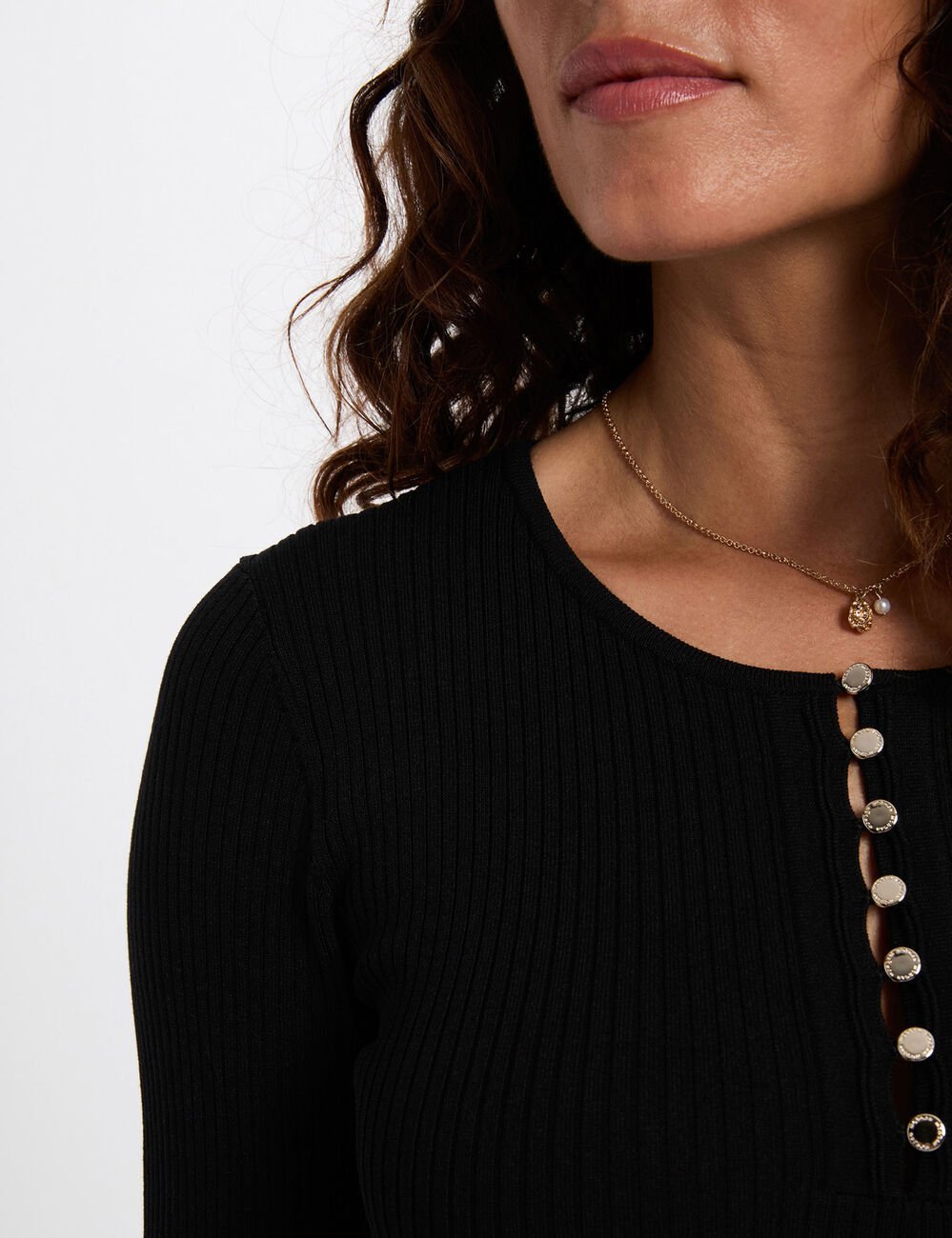 Robe courte cintrée noir femme