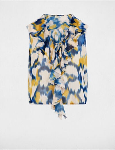 Mouwloze blouse meerkleurig vrouw
