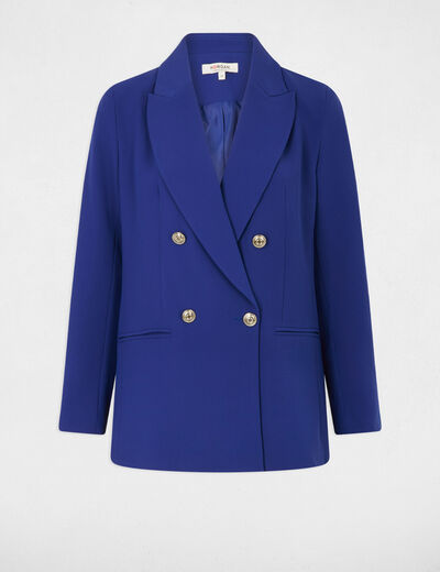Blazer sans manches bleu pétrole femme
