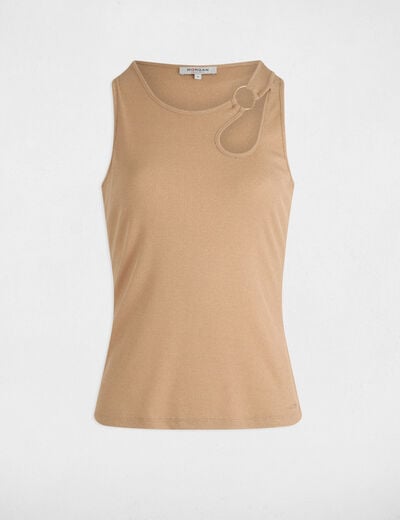 Débardeur sans manches marron clair femme