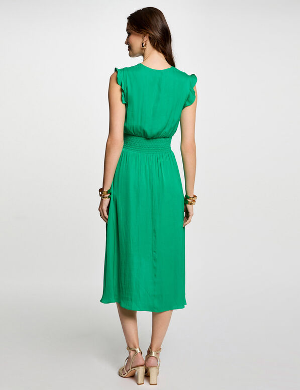 mouwloze rechte vlot vallende jurk emerald groen vrouw Mouwloze rechte vlot vallende jurk emerald groen vrouw