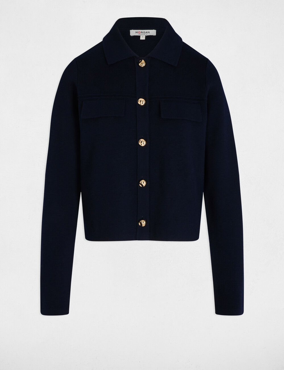Vest met lange mouwen marineblauw vrouw
