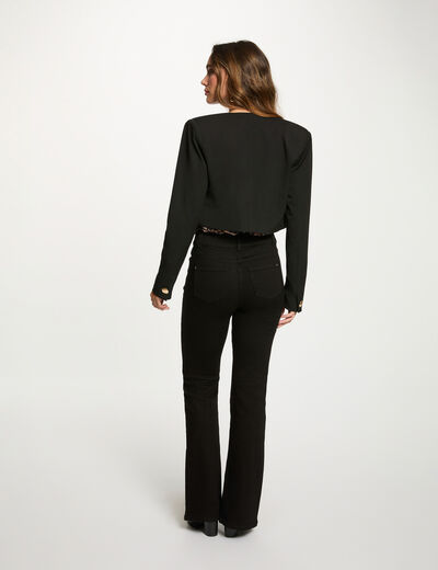 Veste courte noir femme