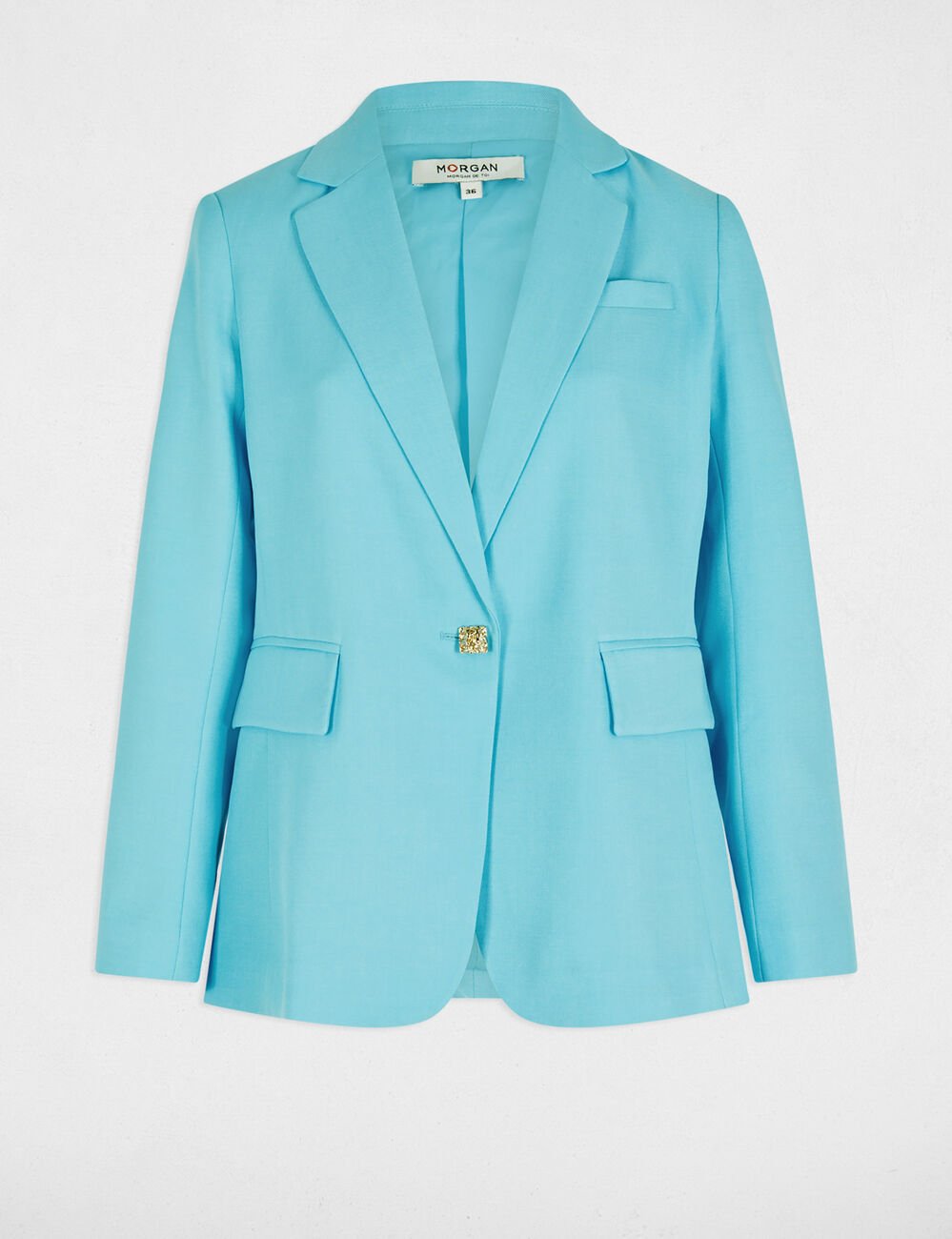 Blazer cintrée bleu ciel femme