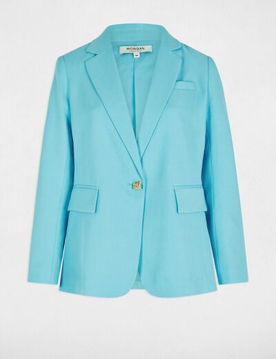 Blazer cintrée bleu ciel femme