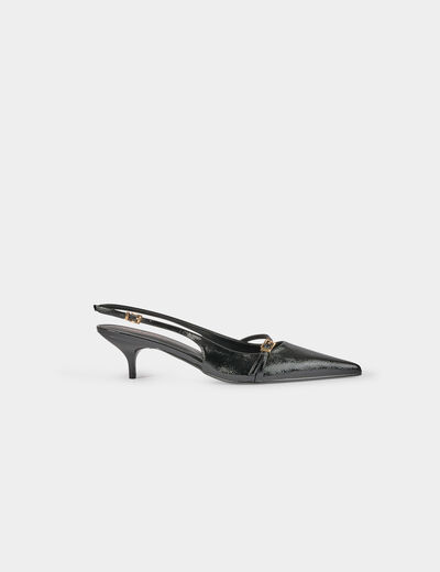 Escarpin slingback noir femme