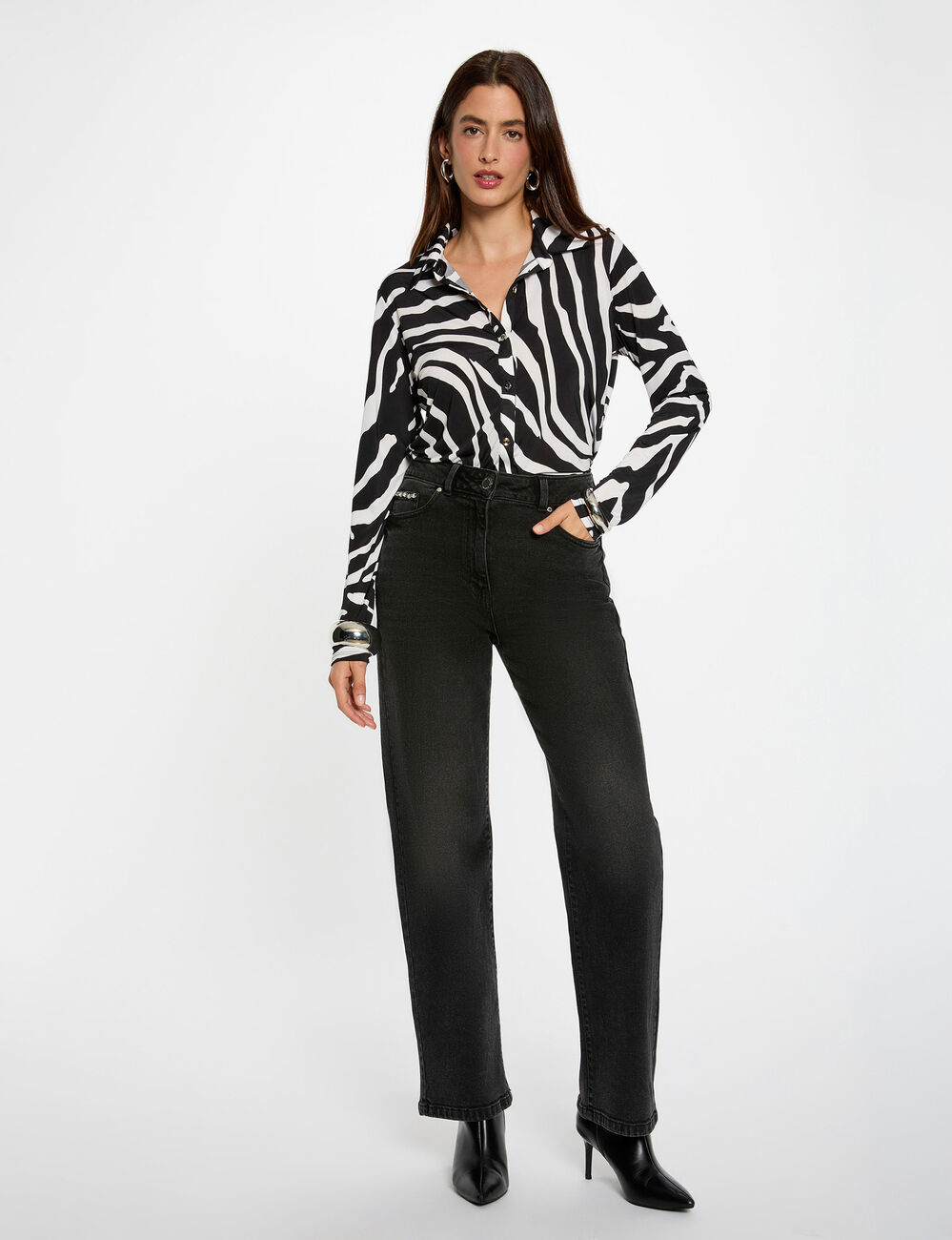 T-shirt manches longues noir femme
