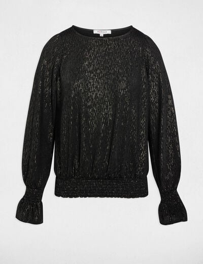 T-shirt met lange mouwen zwart vrouw