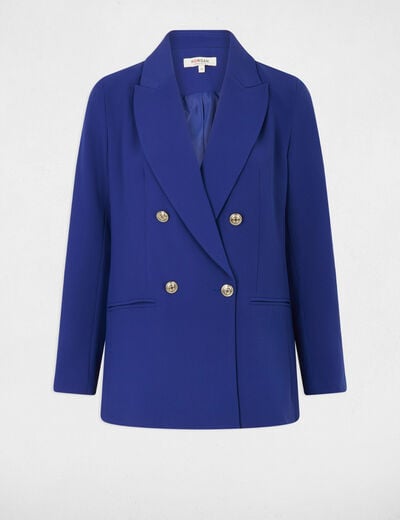 Blazer sans manches bleu pétrole femme