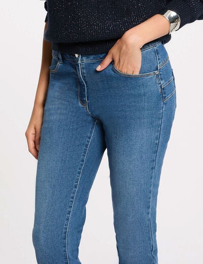 Slim fit jeans standaardmaat stone washed denim vrouw
