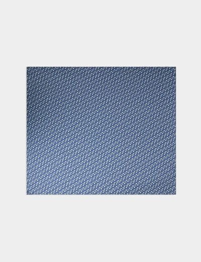 Foulard satin imprimé bleu femme