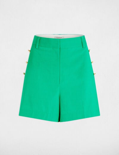 Short fluide à pont vert émeraude femme