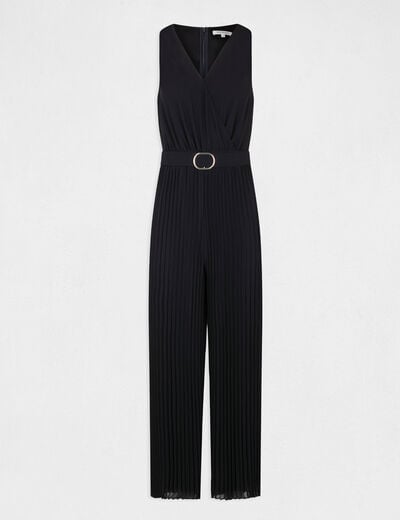 Ruimvallende jumpsuit marineblauw vrouw