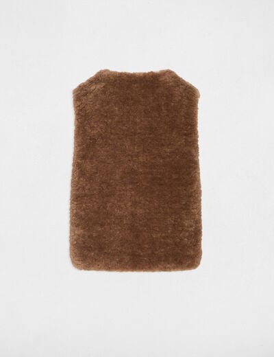Faux-bontjes gilet bruin vrouw