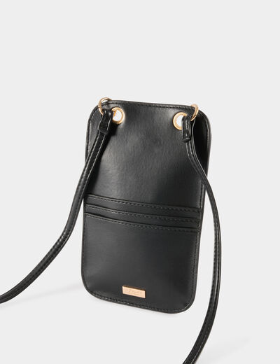 Hartvormige gesp clutch zwart vrouw