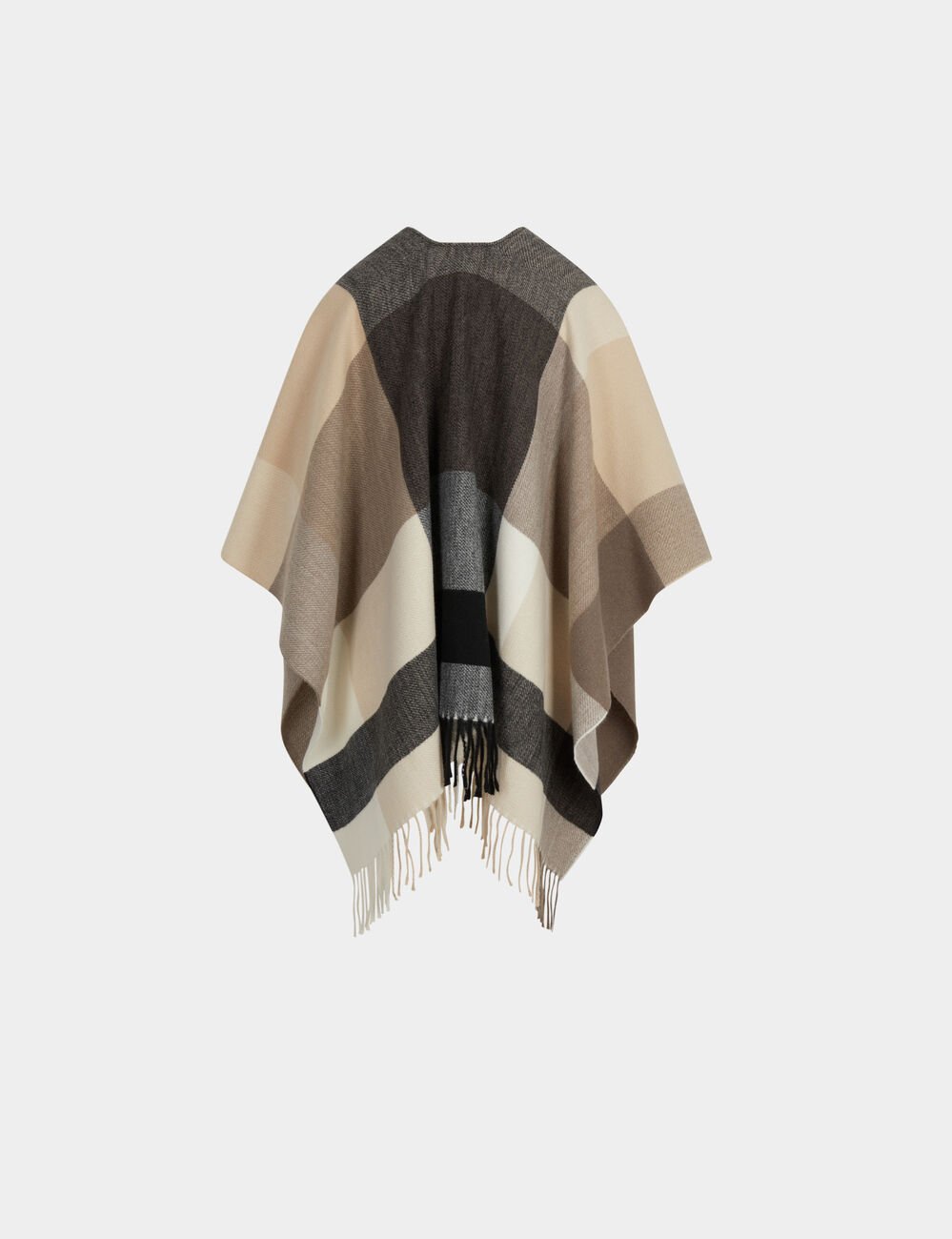 Poncho met open hals meerkleurig vrouw